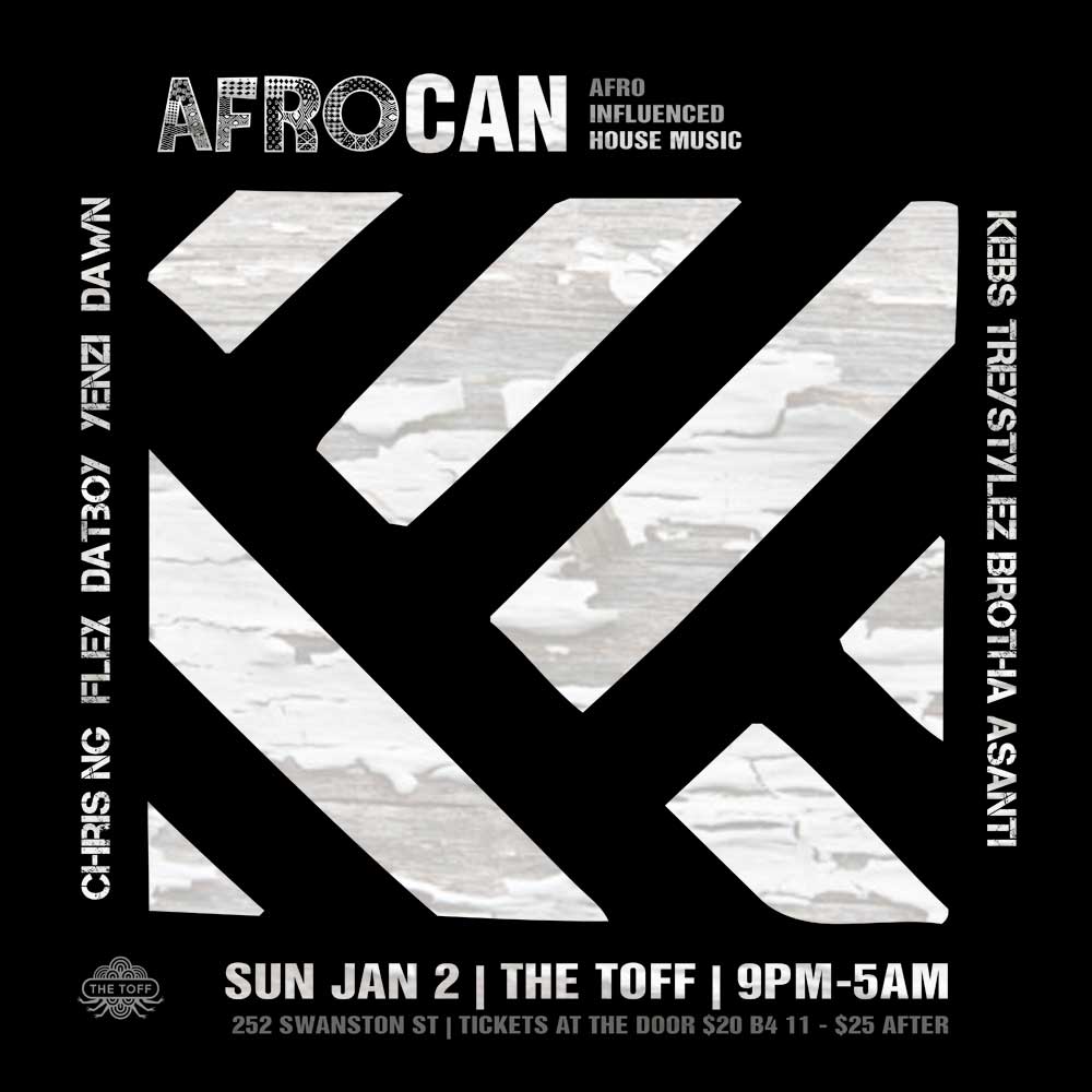 Afrocan is Back! @ The Toff Sun 2nd Jan